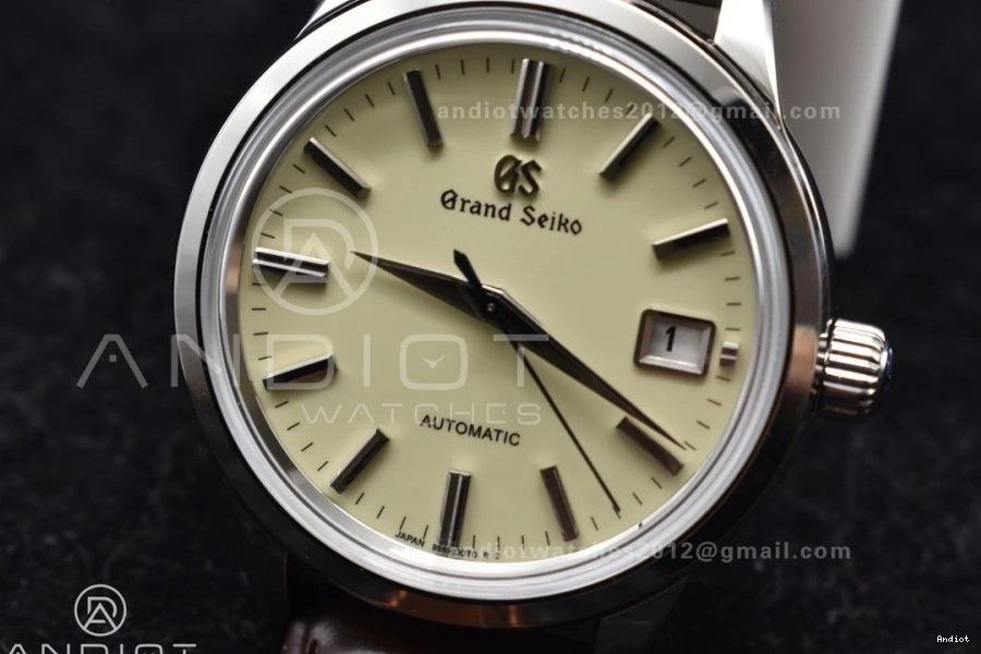 Grand Automatic SS Best 1:1 Seasonal NH Dial Brown GSF Edition Elegance Strap Cream on 890 Seiko Leather 0713
